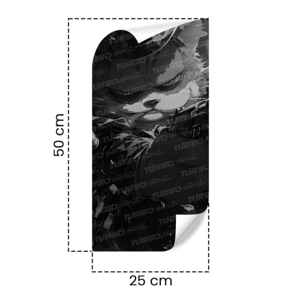 Sticker for car pillar Garfield Mafia Czarnobiały | TurboWrapz.com