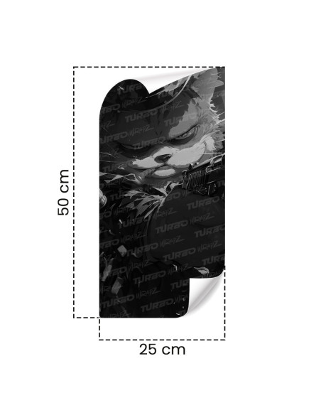 Sticker for car pillar Garfield Mafia Czarnobiały | TurboWrapz.com