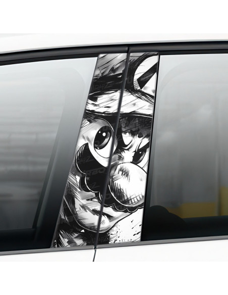 Sticker for car pillar Mario Czarnobiały | TurboWrapz.com