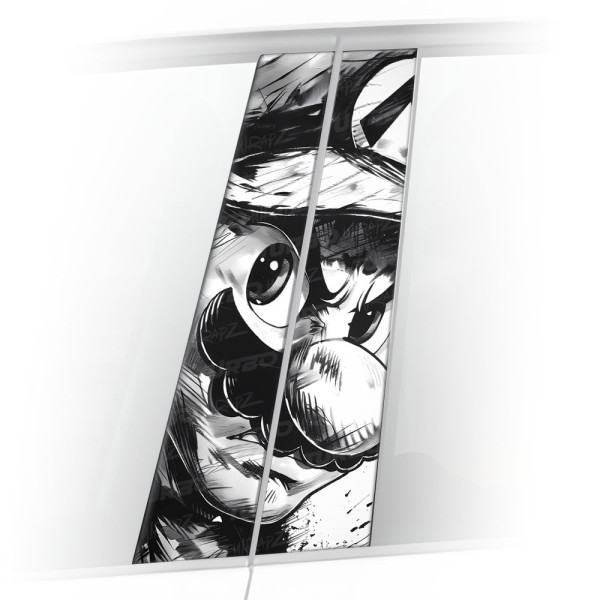 Sticker for car pillar Mario Czarnobiały | TurboWrapz.com