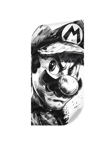 Sticker for car pillar Mario Czarnobiały | TurboWrapz.com