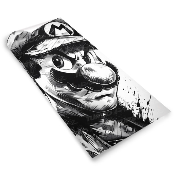 Naklejka na słupek samochodowy Mario Czarnobiały | TurboWrapz.com