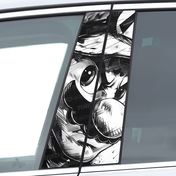 Naklejka na słupek samochodowy Mario Czarnobiały | TurboWrapz.com