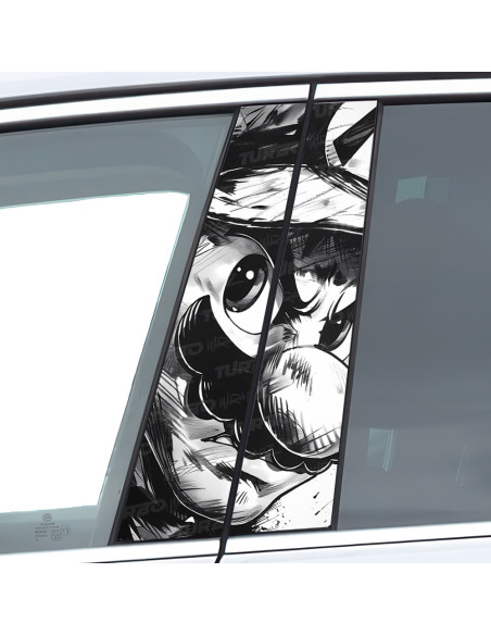 Naklejka na słupek samochodowy Mario Czarnobiały | TurboWrapz.com