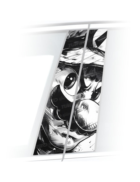 Sticker for car pillar Mario Czarnobiały | TurboWrapz.com