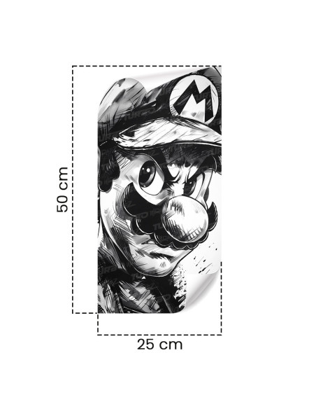 Sticker for car pillar Mario Czarnobiały | TurboWrapz.com