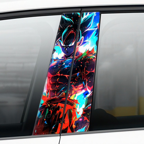 Sticker for car pillar Goku UI | TurboWrapz.com