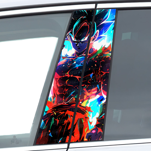 Sticker for car pillar Goku UI | TurboWrapz.com