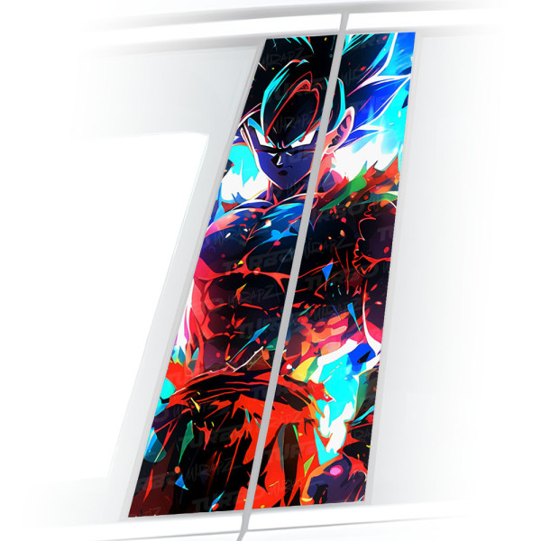 Sticker for car pillar Goku UI | TurboWrapz.com