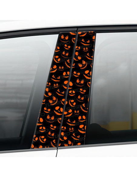 Naklejka na słupek samochodowy Halloweenowe Dynie | TurboWrapz.com