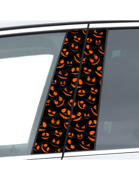 Naklejka na słupek samochodowy Halloweenowe Dynie | TurboWrapz.com
