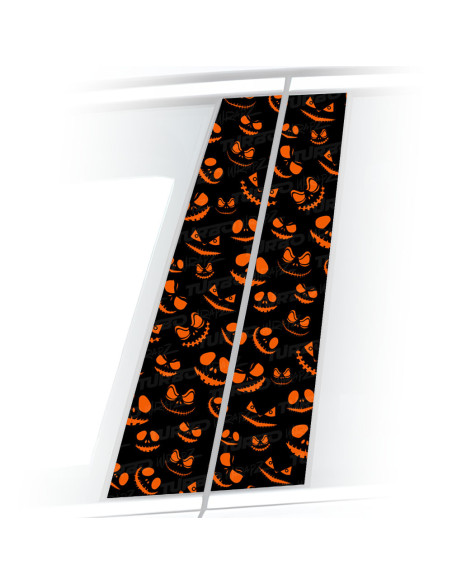 Naklejka na słupek samochodowy Halloweenowe Dynie | TurboWrapz.com