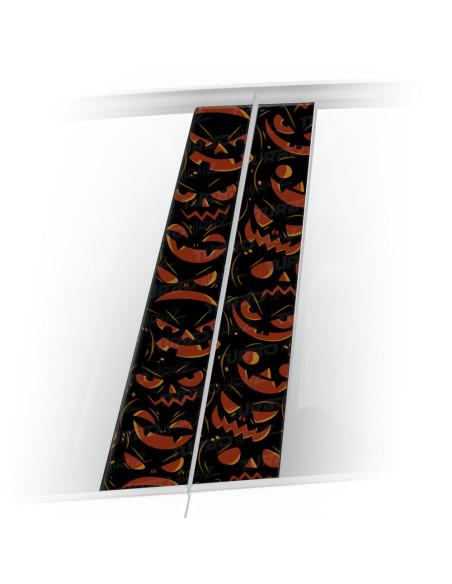 Naklejka na słupek samochodowy Halloweenowe Dynie | TurboWrapz.com