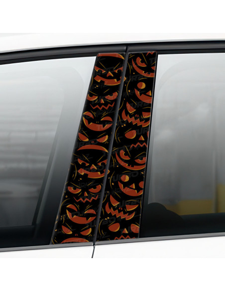 Naklejka na słupek samochodowy Halloweenowe Dynie | TurboWrapz.com