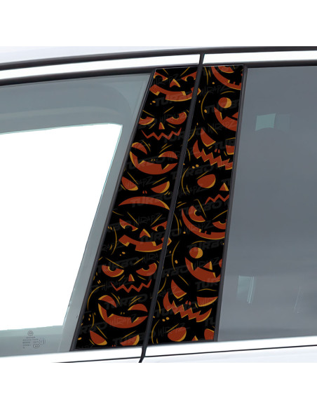 Naklejka na słupek samochodowy Halloweenowe Dynie | TurboWrapz.com