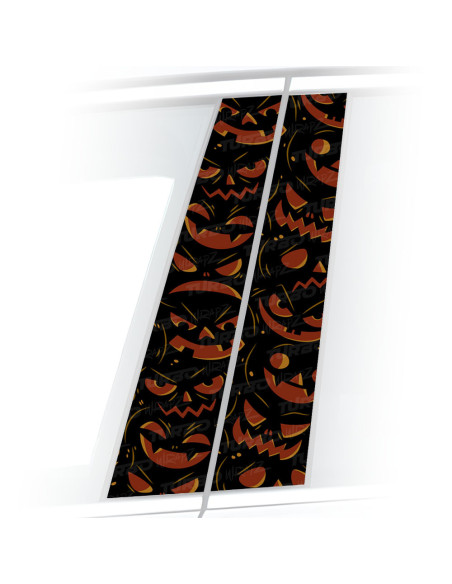 Naklejka na słupek samochodowy Halloweenowe Dynie | TurboWrapz.com