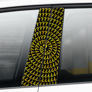 Sticker for car pillar Zagadka Znaki Zapytania | TurboWrapz.com 2