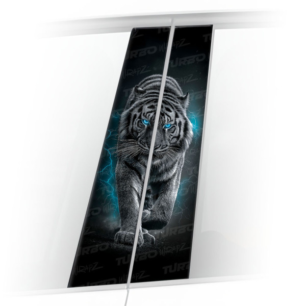 Sticker for car pillar Tygrys w burzy  | TurboWrapz.com