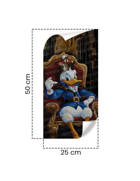 Naklejka na słupek samochodowy Królewski Kaczor Donald | TurboWrapz.com