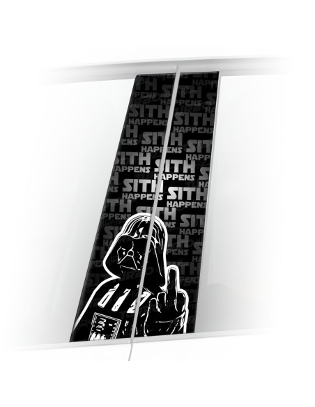 Sticker for car pillar Lord Vader Sith Happens | TurboWrapz.com