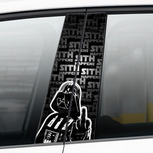 Sticker for car pillar Lord Vader Sith Happens | TurboWrapz.com 2