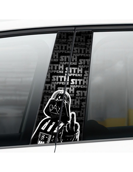 Naklejka na słupek samochodowy Lord Vader Sith Happens | TurboWrapz.com