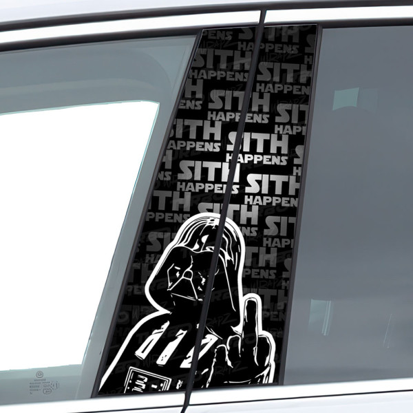 Naklejka na słupek samochodowy Lord Vader Sith Happens | TurboWrapz.com