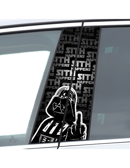 Sticker for car pillar Lord Vader Sith Happens | TurboWrapz.com