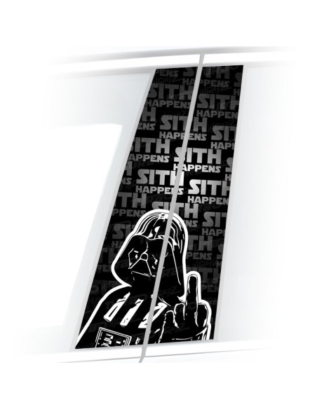 Sticker for car pillar Lord Vader Sith Happens | TurboWrapz.com