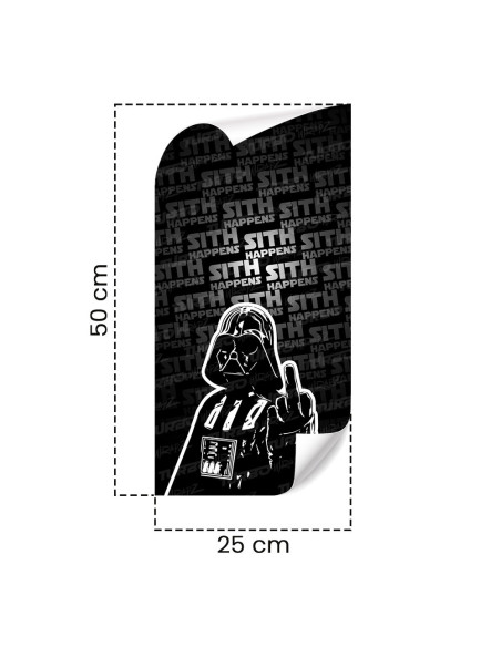 Sticker for car pillar Lord Vader Sith Happens | TurboWrapz.com