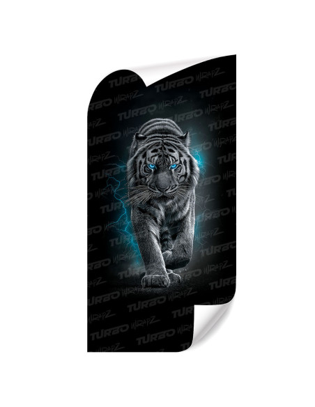 Naklejka na słupek samochodowy Tygrys w burzy  | TurboWrapz.com