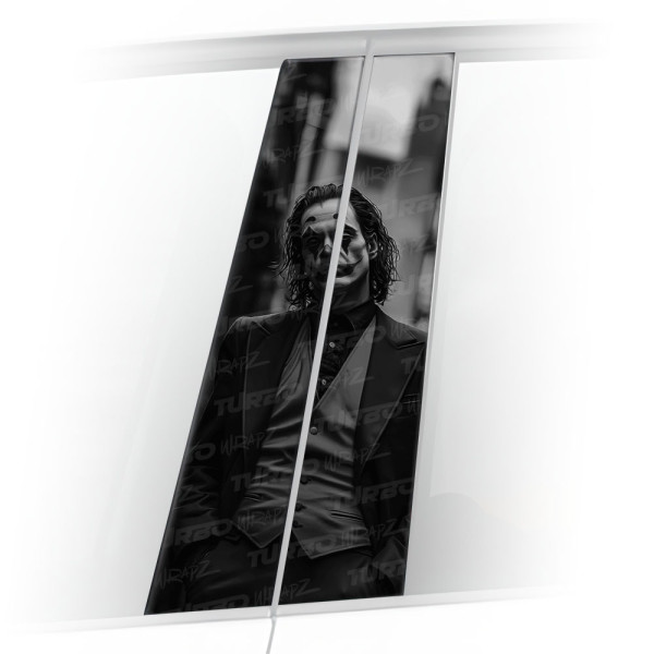 Sticker for car pillar Joker w Mieście Czarnobiały | TurboWrapz.com