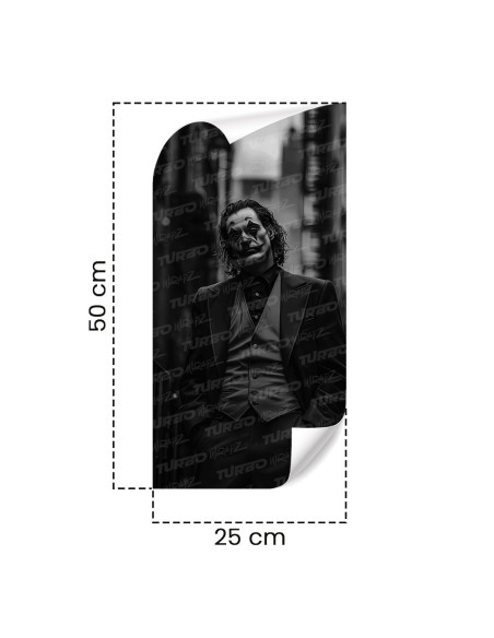 Naklejka na słupek samochodowy Joker w Mieście Czarnobiały | TurboWrapz.com