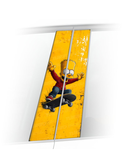 Sticker for car pillar Bart Skater | TurboWrapz.com