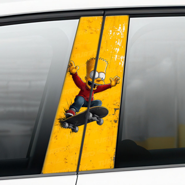 Naklejka na słupek samochodowy Bart Skater | TurboWrapz.com