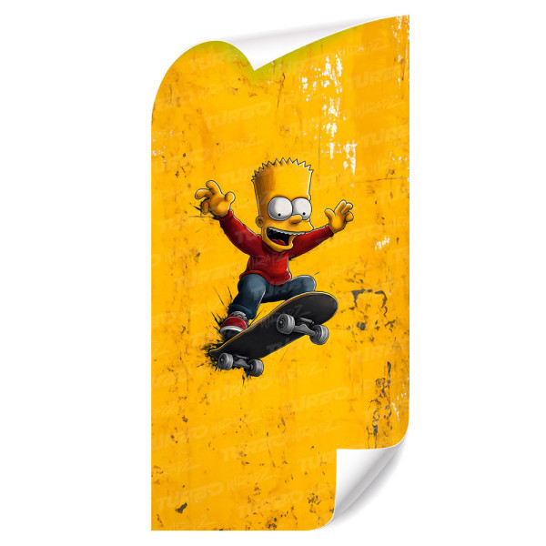 Sticker for car pillar Bart Skater | TurboWrapz.com