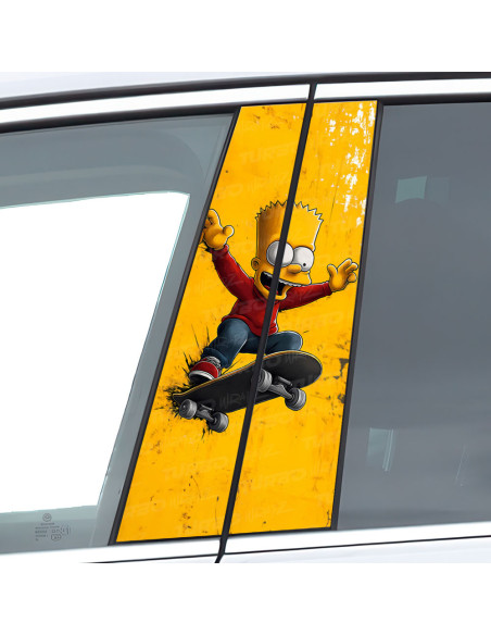 Sticker for car pillar Bart Skater | TurboWrapz.com