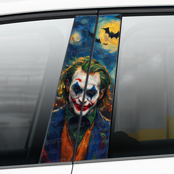 Naklejka na słupek samochodowy Joker Van Gogh | TurboWrapz.com