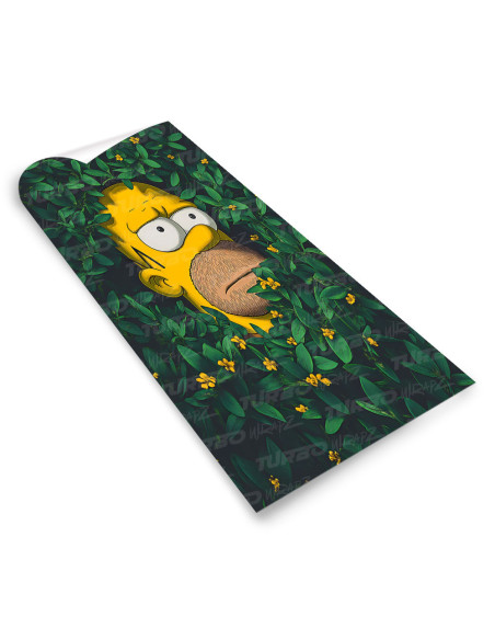 Sticker for car pillar Homer w krzakach | TurboWrapz.com