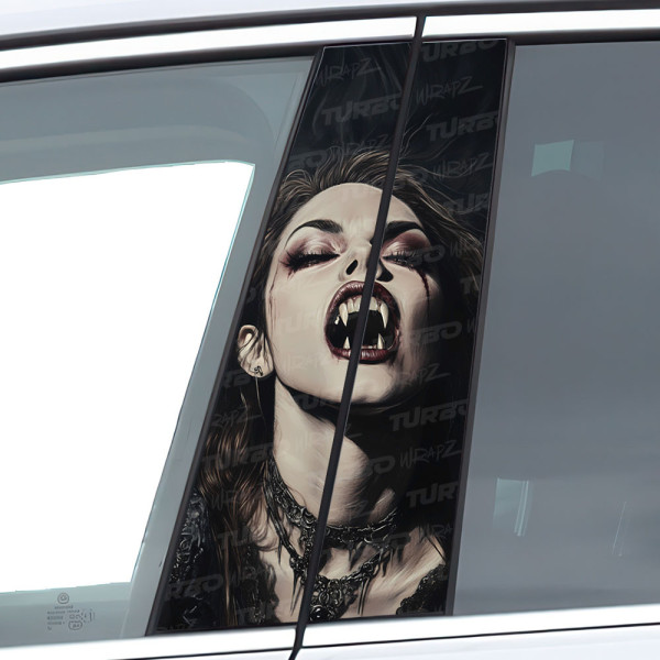 Naklejka na słupek samochodowy Wampirzyca | TurboWrapz.com