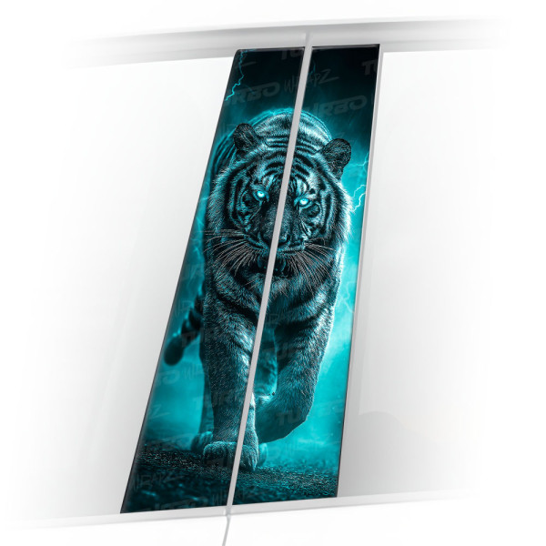 Sticker for car pillar Tygrys w burzy 2  | TurboWrapz.com