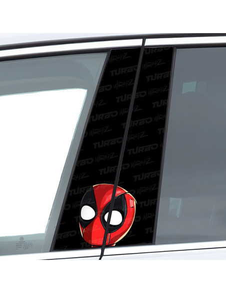 Naklejka na słupek samochodowy Mini Deadpool | TurboWrapz.com