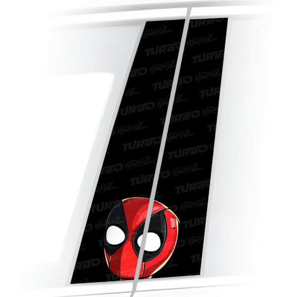 Naklejka na słupek samochodowy Mini Deadpool | TurboWrapz.com