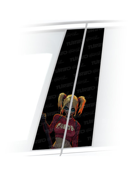 Sticker for car pillar Kreskówkowa Harley Quinn | TurboWrapz.com