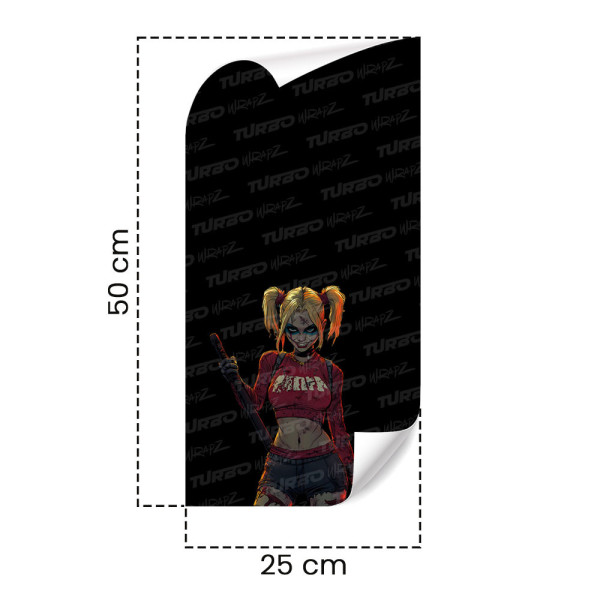 Sticker for car pillar Kreskówkowa Harley Quinn | TurboWrapz.com