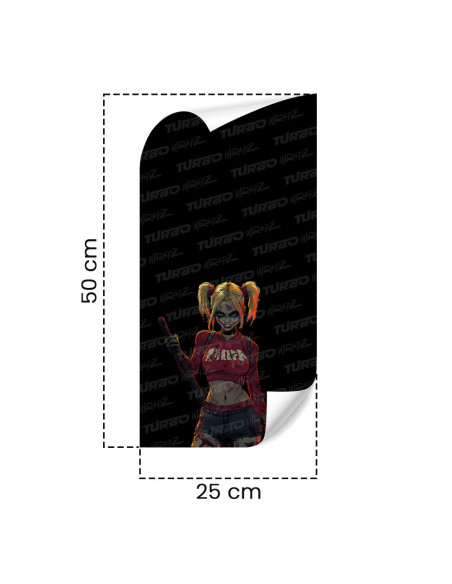 Sticker for car pillar Kreskówkowa Harley Quinn | TurboWrapz.com