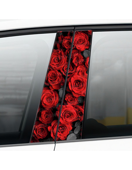 Sticker for car pillar Czerwone Róże | TurboWrapz.com