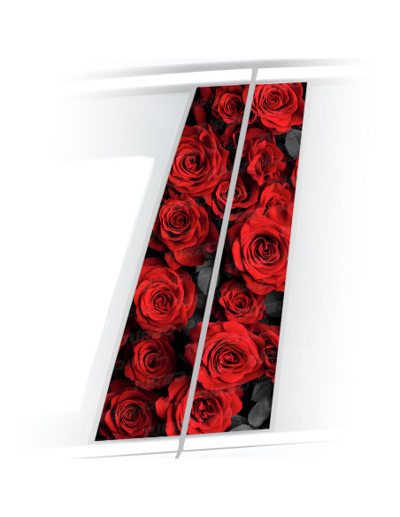 Sticker for car pillar Czerwone Róże | TurboWrapz.com