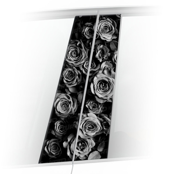 Naklejka na słupek samochodowy Czarnobiałe Róże | TurboWrapz.com