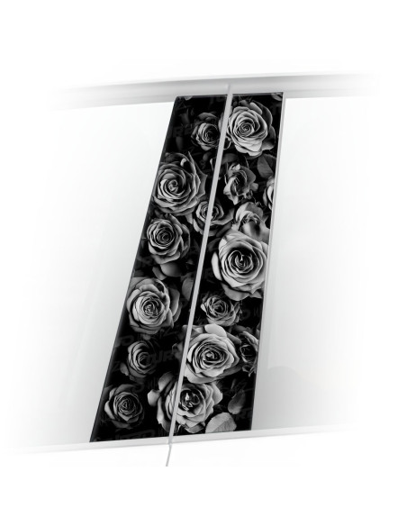 Sticker for car pillar Czarnobiałe Róże | TurboWrapz.com